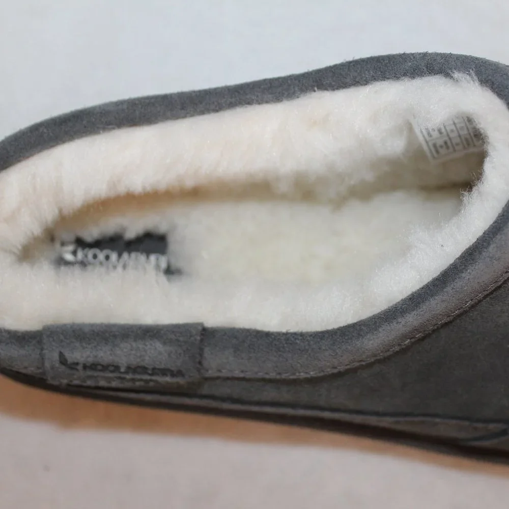 NIB UGG KOOLABURRA MEN'S SUEDE‎ FUR SLIPPERS GRAY